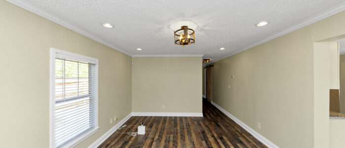 Living room from the front entrance view